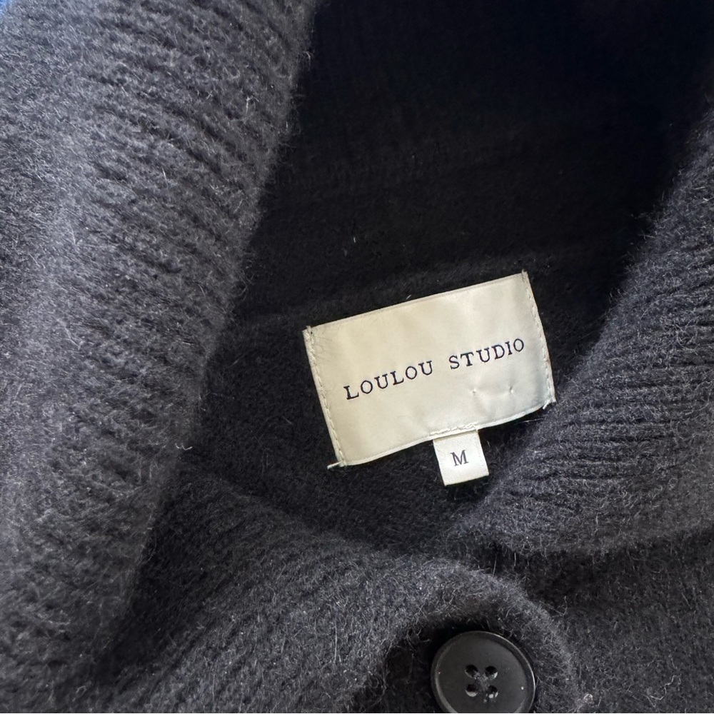 LOULOU DE SAISON Sao Cardigan, M, Black - Picture 6 of 7